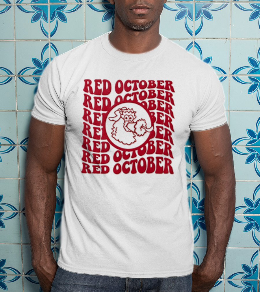 Philadelphia Phillies Red October 2023 Fan Gear With Phillie Phanatic T-Shirt