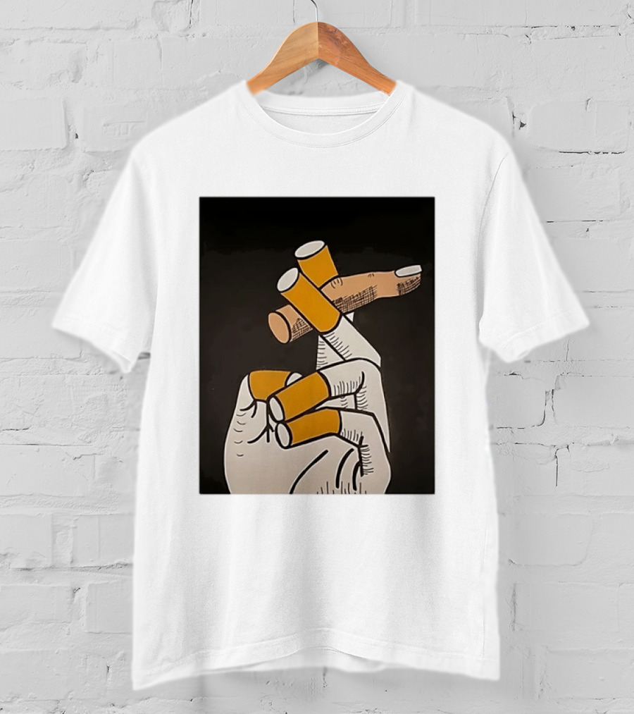 Hand With Cigarettes Smoker T-Shirt
