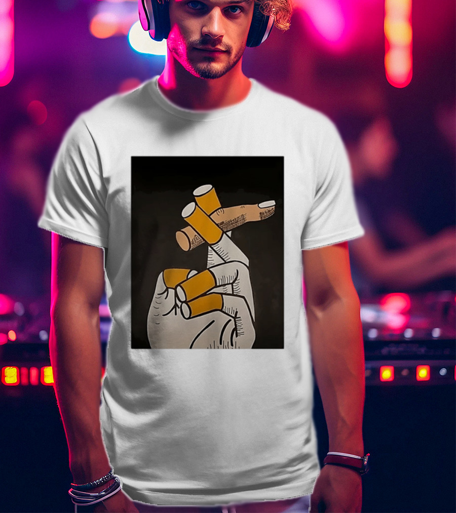 Hand With Cigarettes Smoker T-Shirt