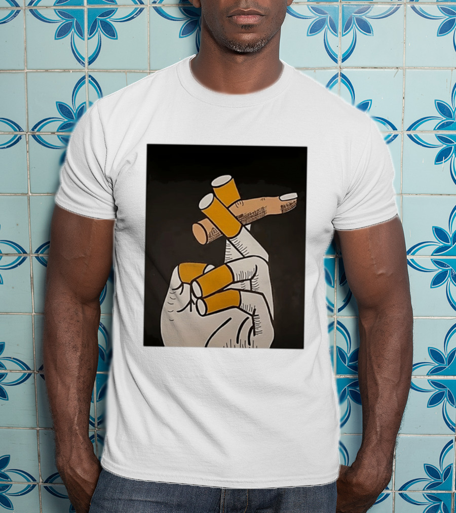 Hand With Cigarettes Smoker T-Shirt
