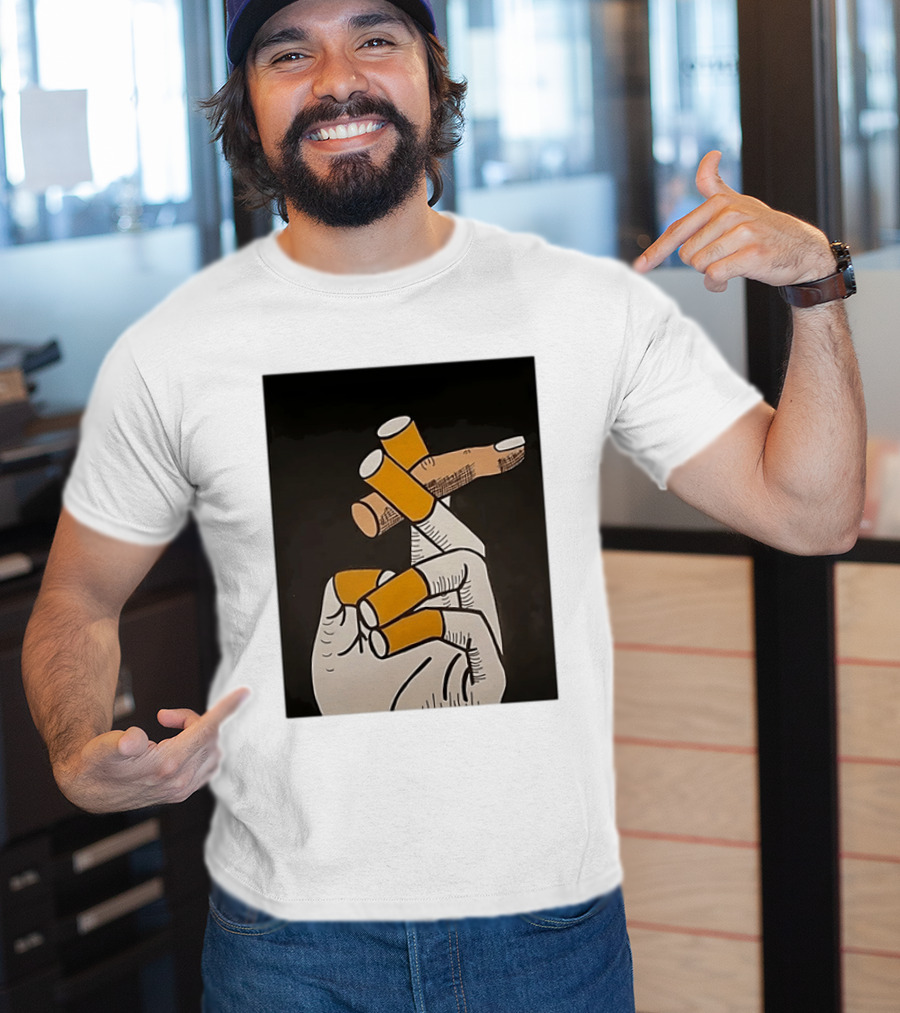 Hand With Cigarettes Smoker T-Shirt