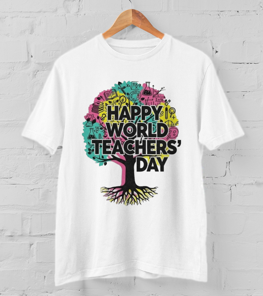 Happy World Teachers' Day Educational Tree T-Shirt