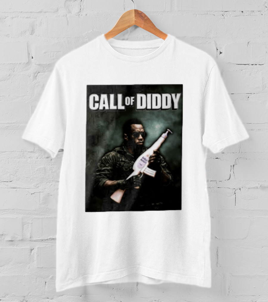 Call Of Diddy Sean Combs Parody Lotion Gun T-Shirt