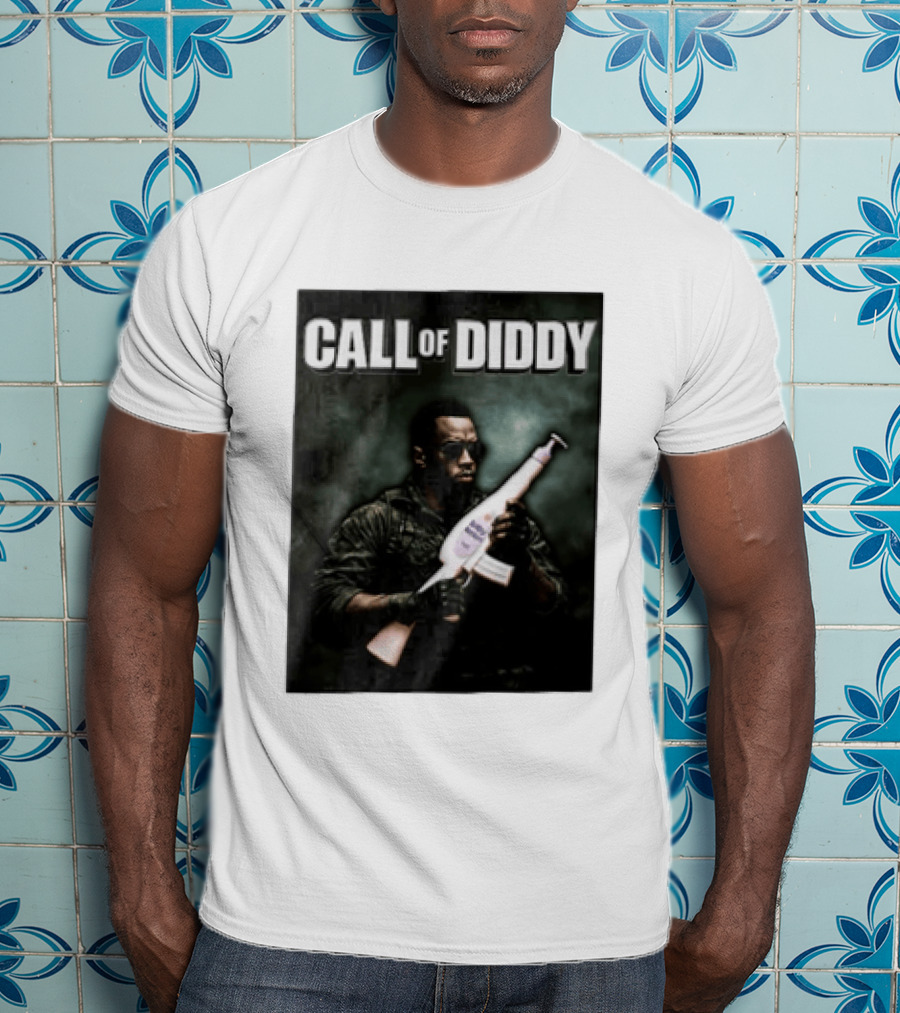 Call Of Diddy Sean Combs Parody Lotion Gun T-Shirt