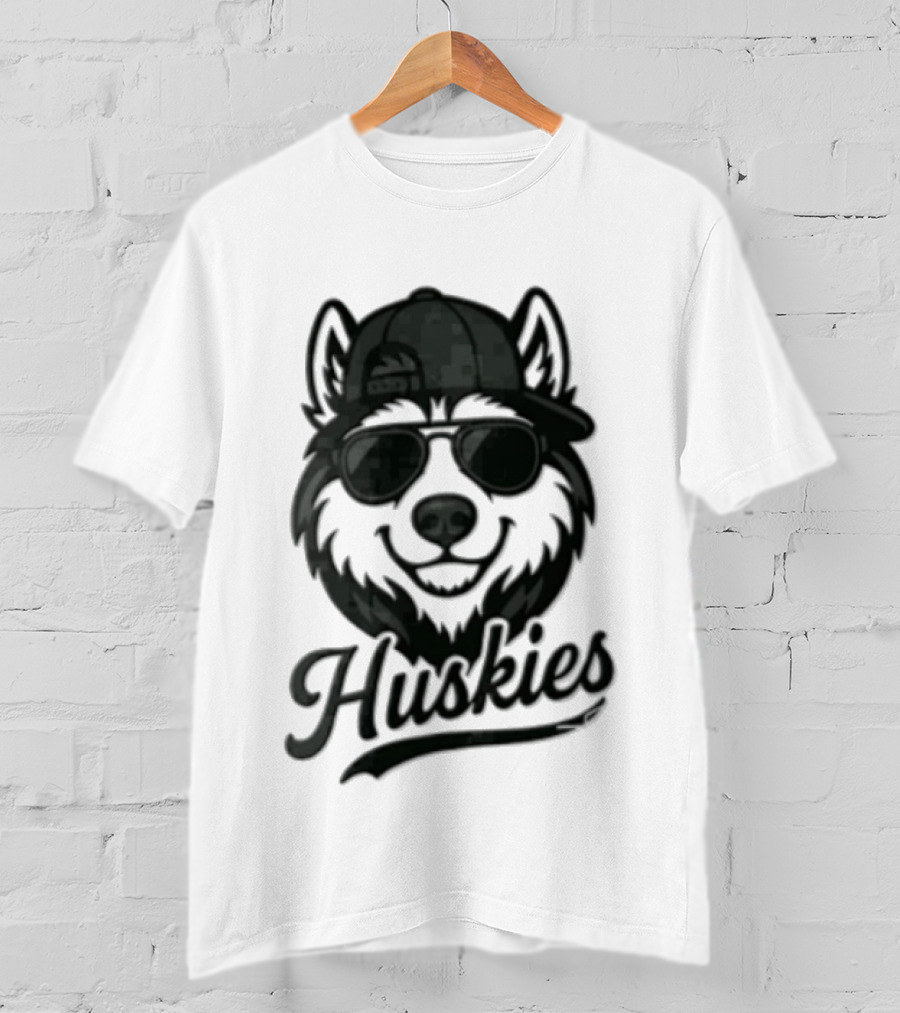 Huskies Husky Dog In Sunglasses And Cap T-Shirt