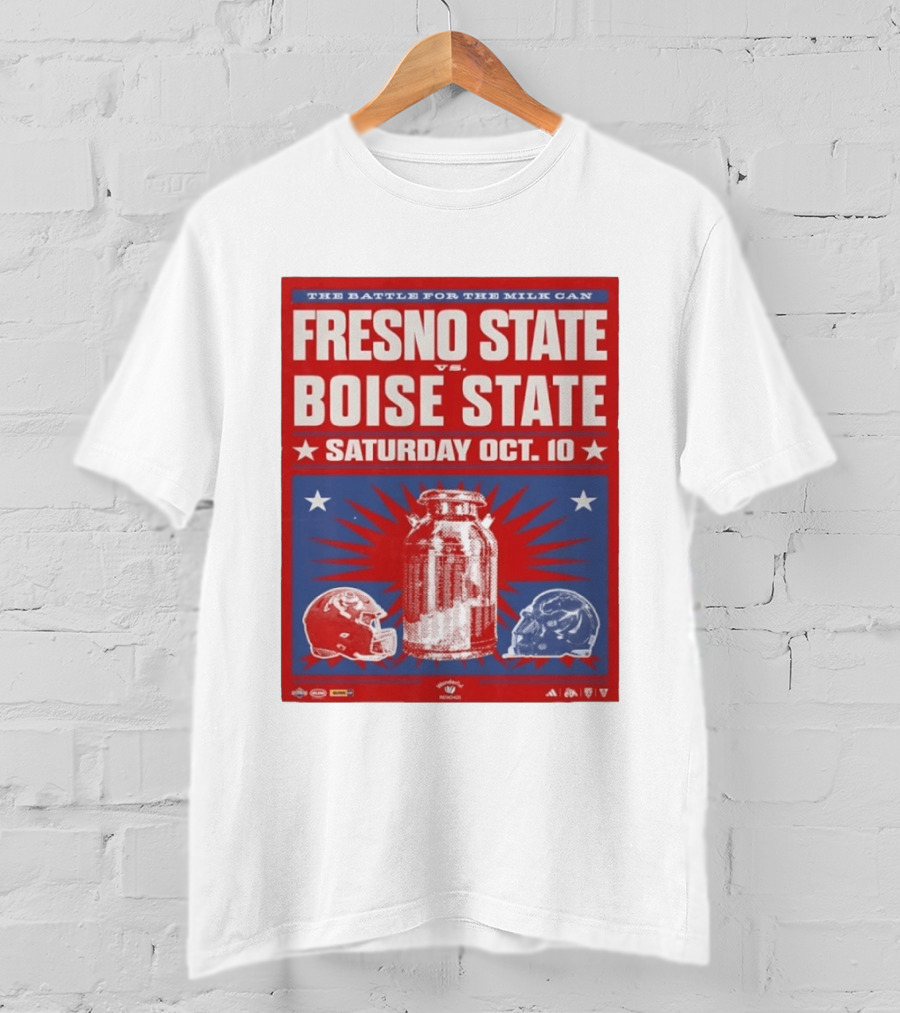 The Battle For The Milk Can Fresno State Vs Boise State Saturday Oct 10 T-Shirt