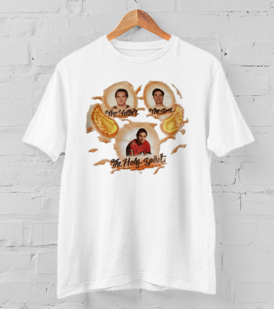 The Father The Son The Holy Spirit Hockey Trio With Wings T-Shirt