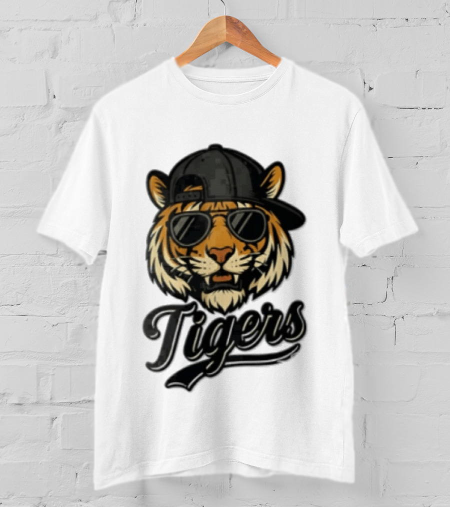 Tiger Sunglasses Baseball Cap Cool Cat T-Shirt
