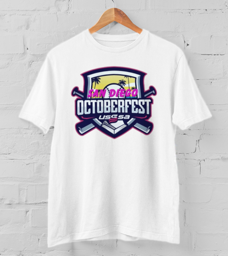 USSSA San Diego Oktoberfest Baseball Event Palms Sunset T-Shirt