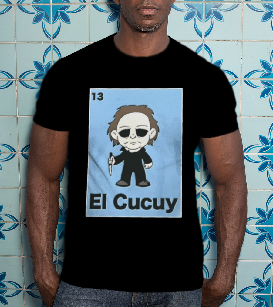 13 El Cucuy Michael Myers Chibi Holding Knife T-Shirt