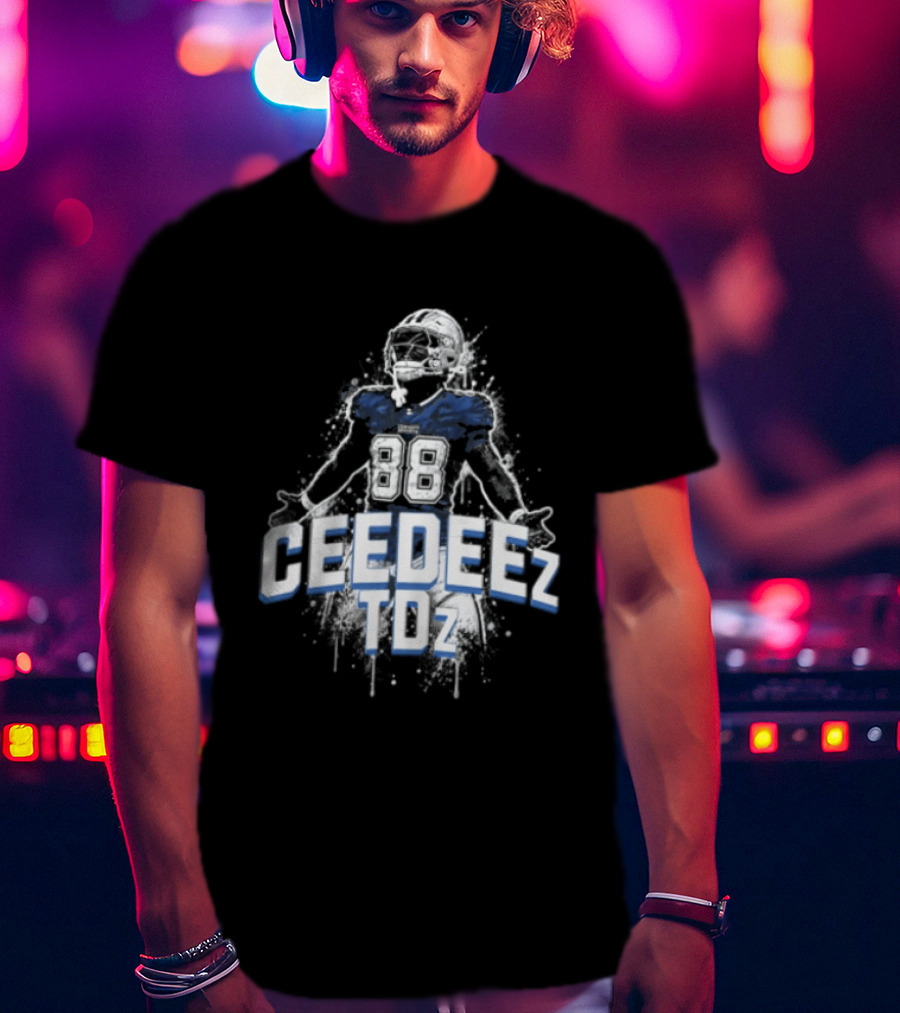 Ceedeez TDz Football Player Retro Title T-Shirt