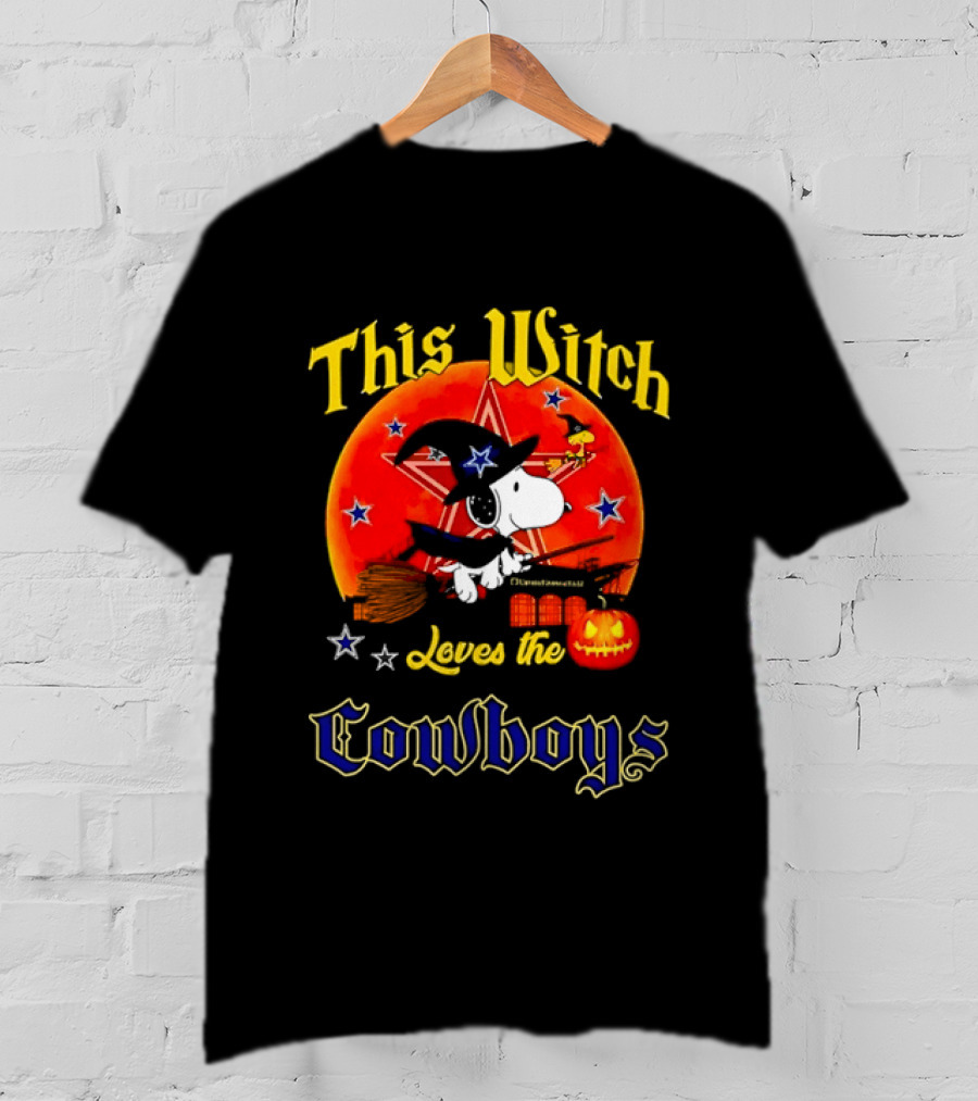 This Witch Loves The Cowboys Snoopy Halloween T-Shirt