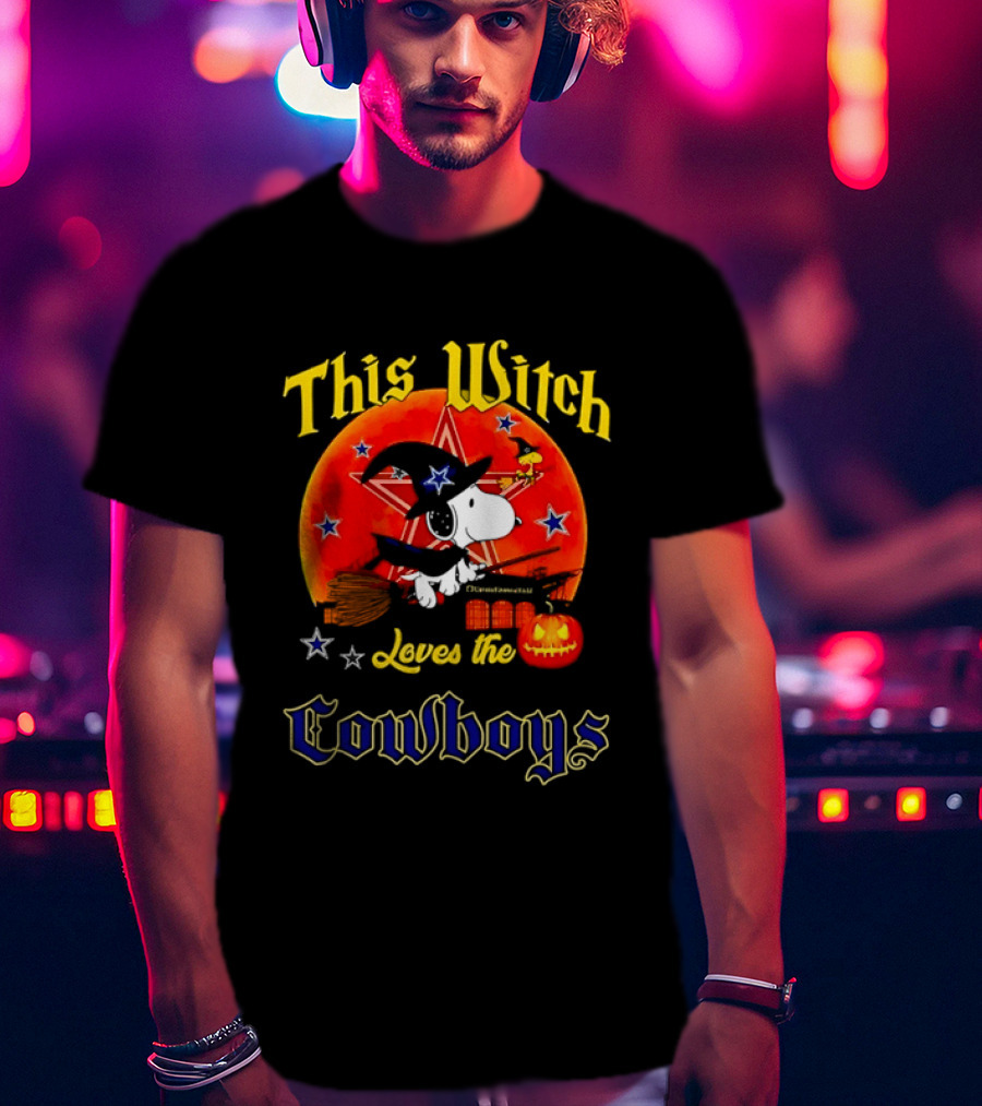 This Witch Loves The Cowboys Snoopy Halloween T-Shirt