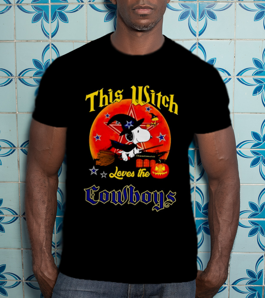 This Witch Loves The Cowboys Snoopy Halloween T-Shirt