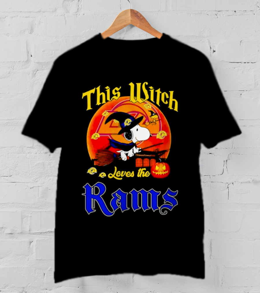 This Witch Loves The Los Angeles Rams Snoopy Halloween T-Shirt