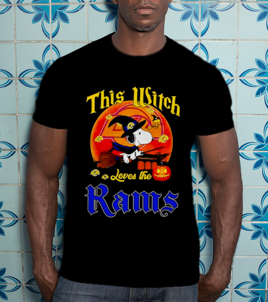 This Witch Loves The Los Angeles Rams Snoopy Halloween T-Shirt