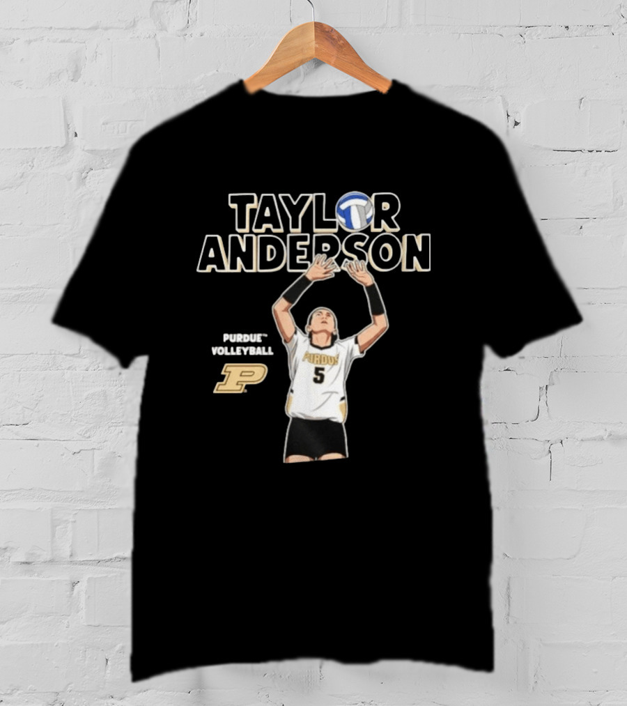 Purdue Volleyball Taylor Anderson Number 5 T-Shirt