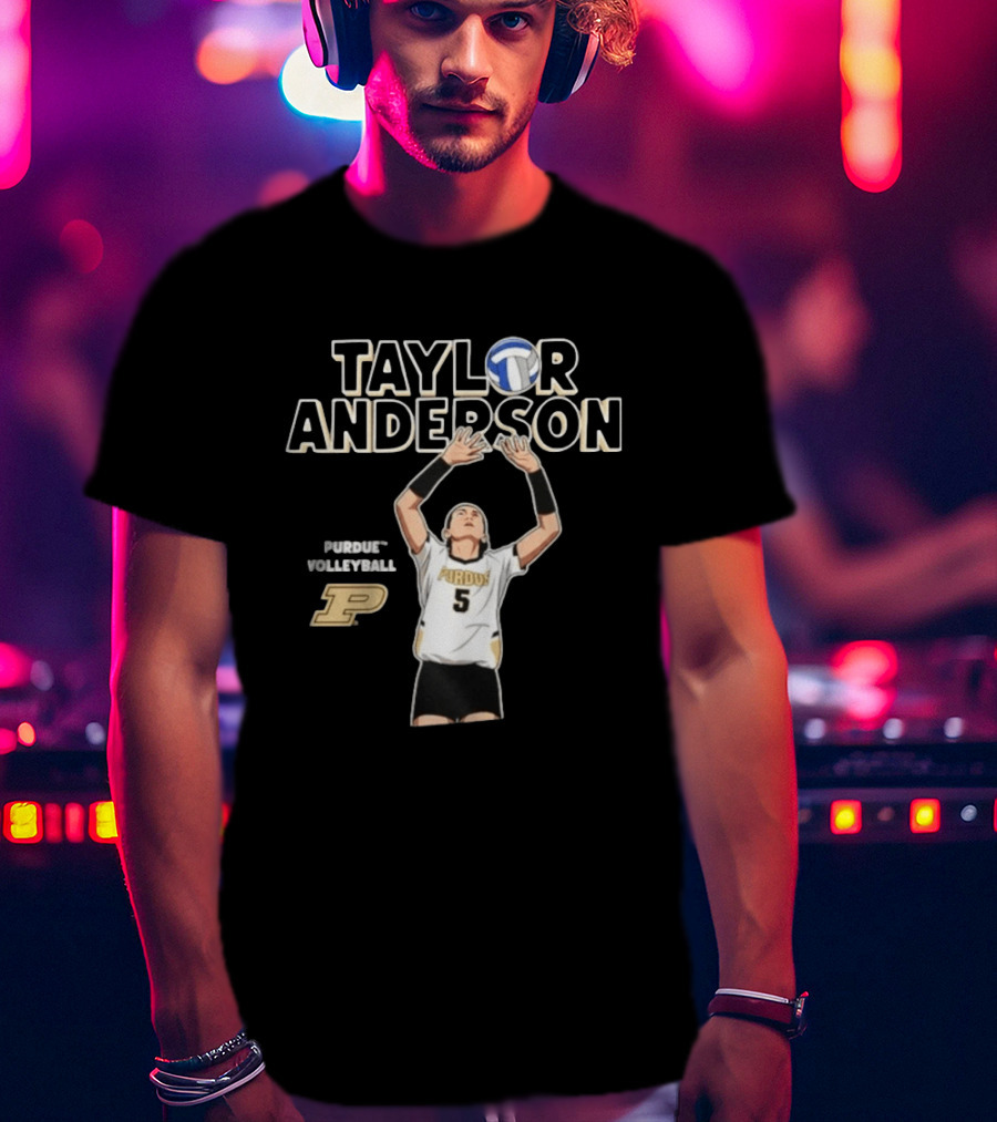 Purdue Volleyball Taylor Anderson Number 5 T-Shirt
