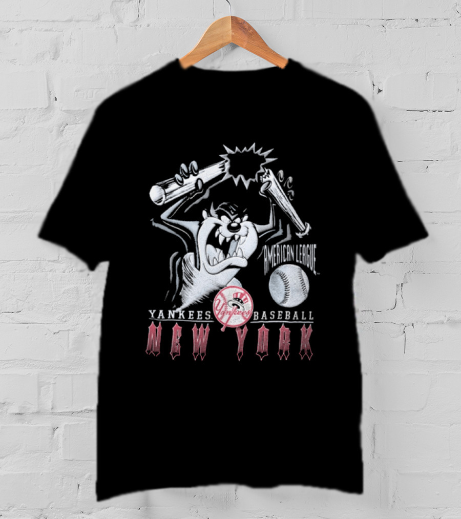 Taz New York Yankees Baseball 1997 MLB Bat Yankees Yankees Baseball New York T-Shirt