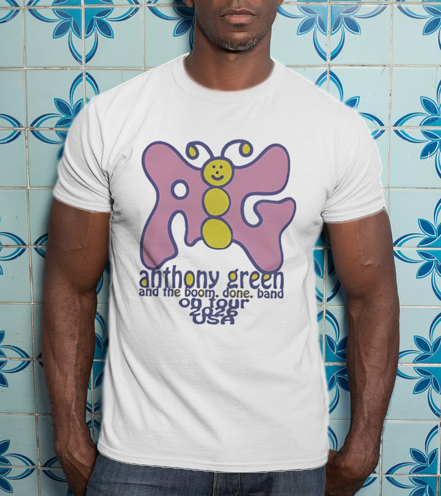 Anthony Green And The Boom Done Band On Tour 2026 Usa Butterfly T-Shirt