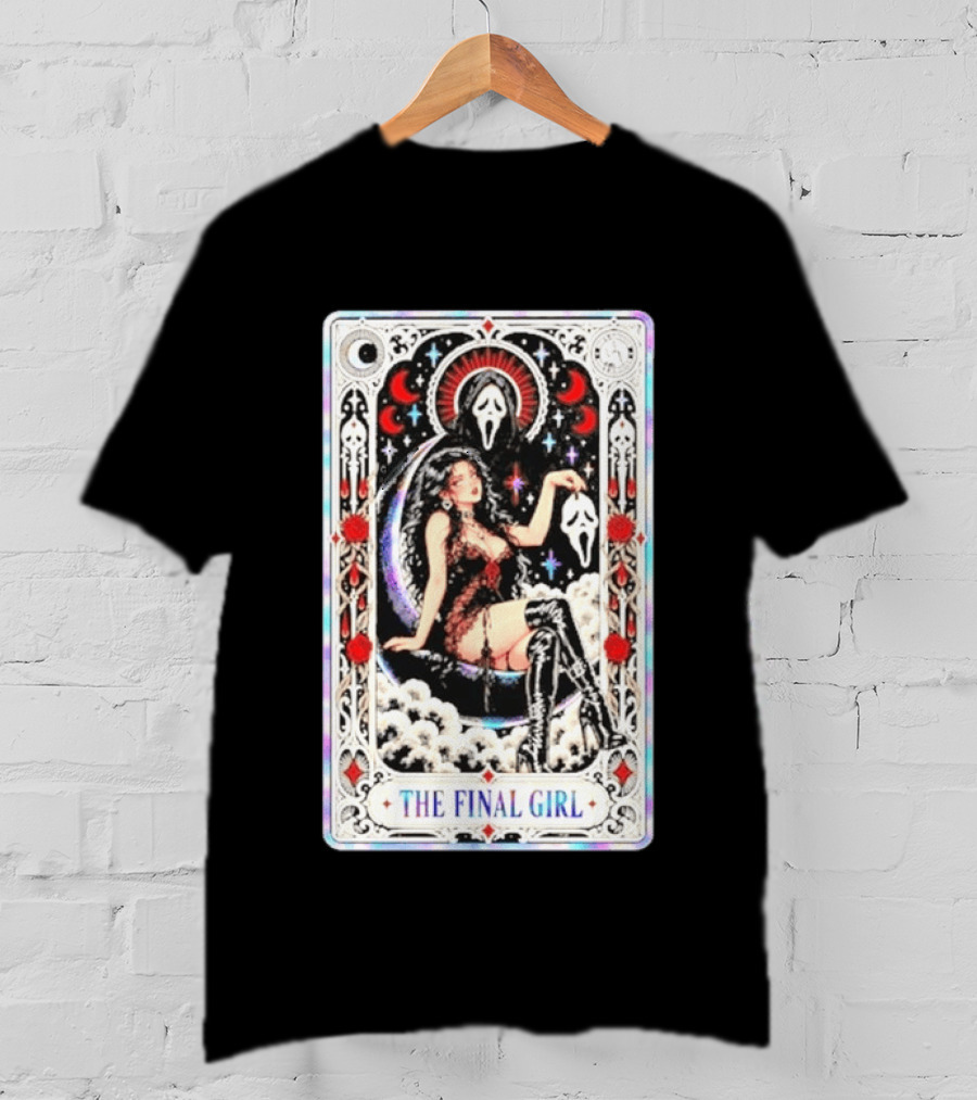 The Final Girl Ghostface Scream Tarot Card Aesthetic T-Shirt