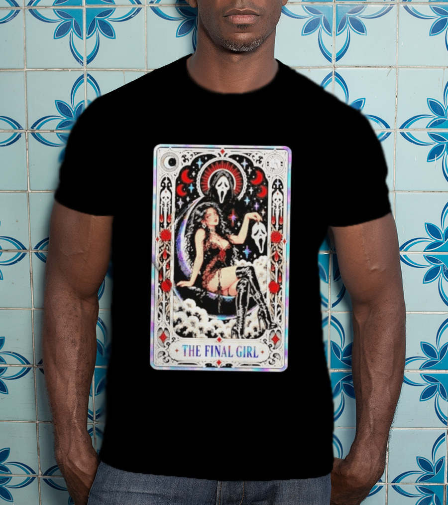 The Final Girl Ghostface Scream Tarot Card Aesthetic T-Shirt