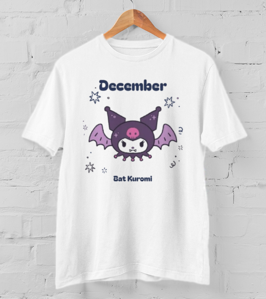 December Bat Kuromi Spooky Sanrio Halloween T-Shirt