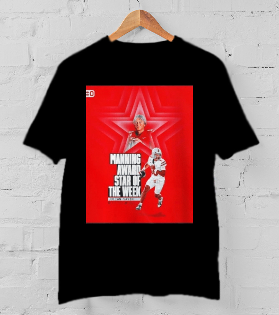 Manning Award Star Of The Week Julian Sayin Ohio State Buckeyes T-Shirt