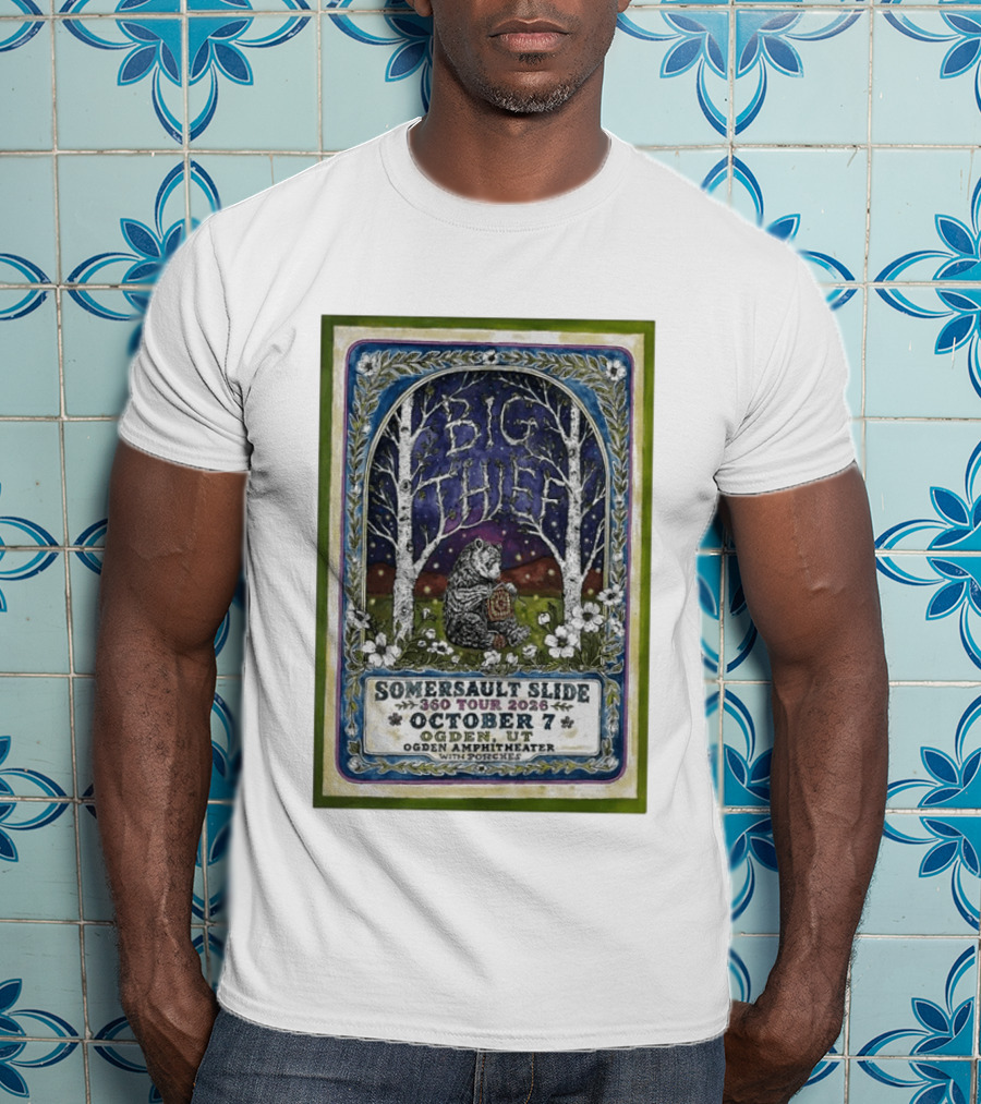 Big Thief Somersault Slide 360 Tour 2026 October 7 Ogden UT Amphitheater With Porches T-Shirt
