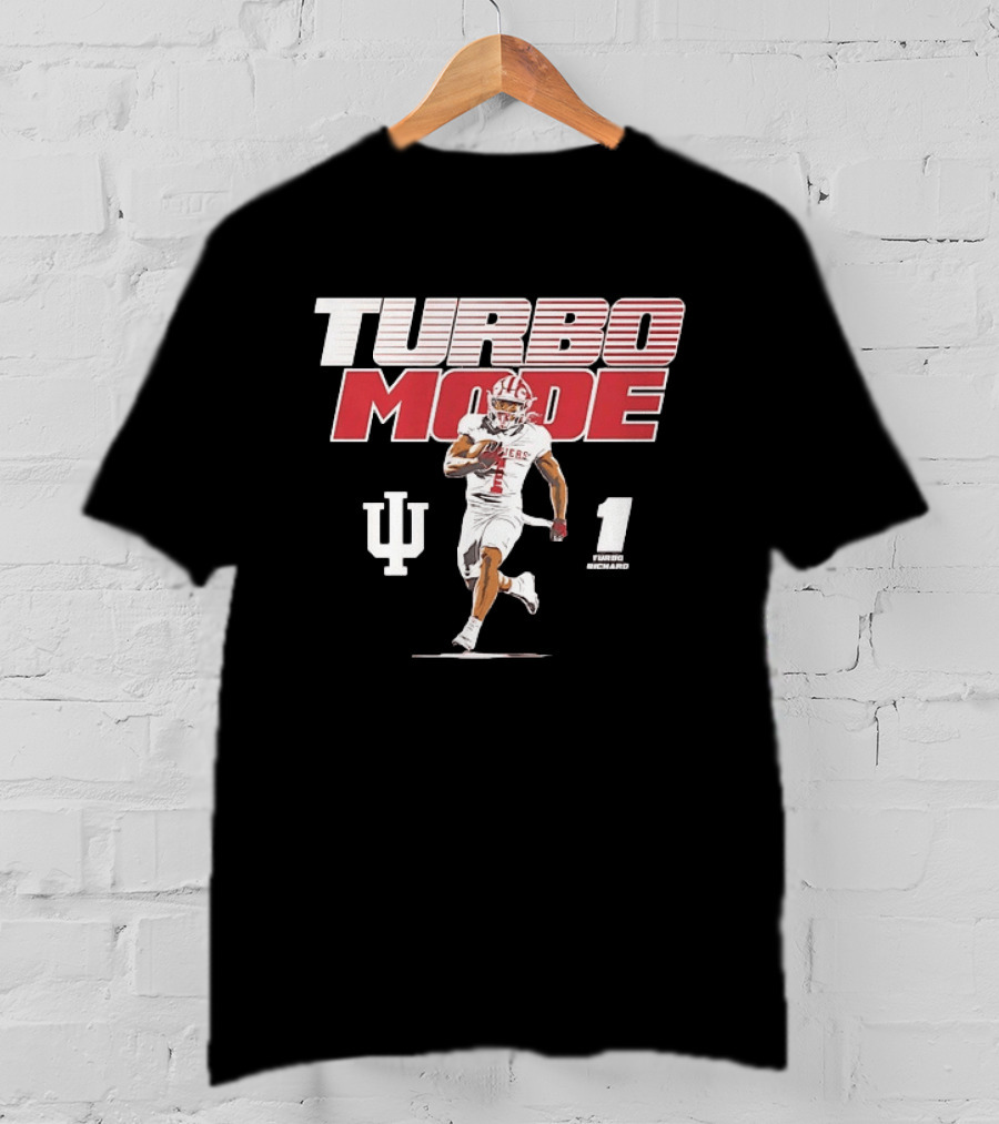 Turbo Richard Number 1 Indiana Hoosiers Turbo Mode College Football T-Shirt
