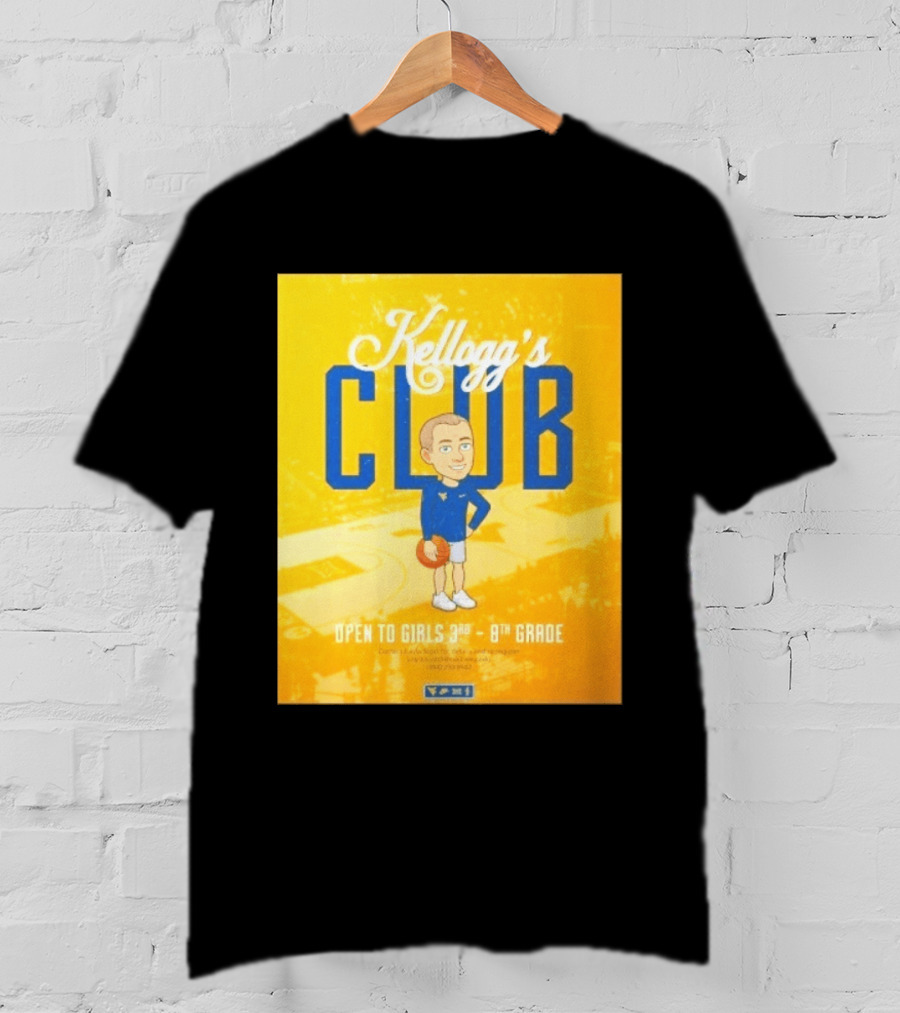 Kellogg's Club West Virginia University Basketball Clinic Open To Girls Grades 3 To 8 T-Shirt