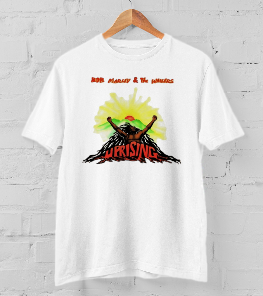 Bob Marley & The Wailers Uprising Reggae Sunburst Mountain T-Shirt