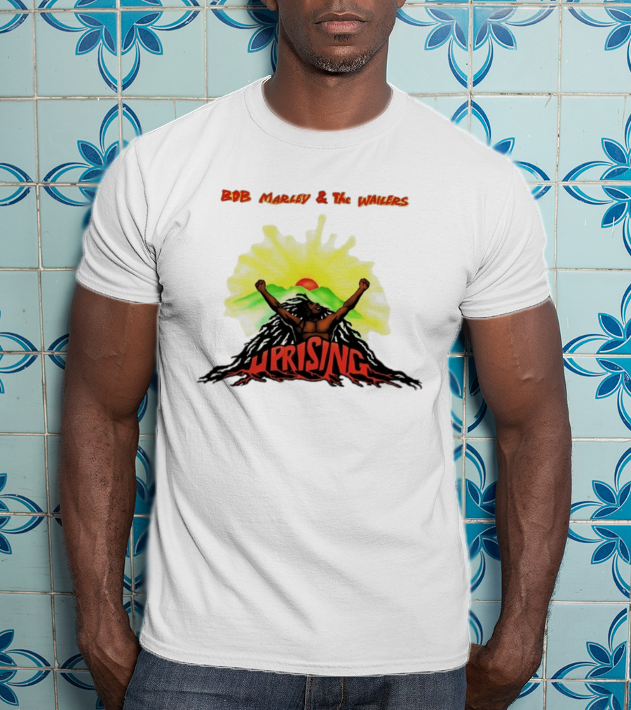 Bob Marley & The Wailers Uprising Reggae Sunburst Mountain T-Shirt