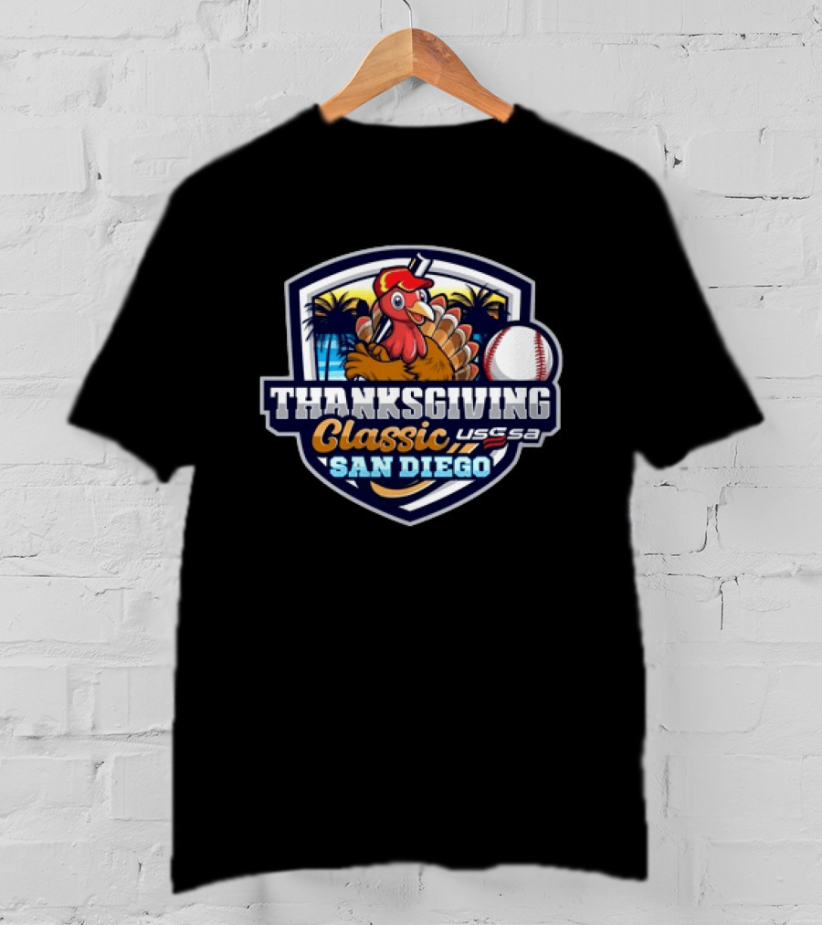 USSSA Thanksgiving Classic San Diego Turkey Baseball T-Shirt