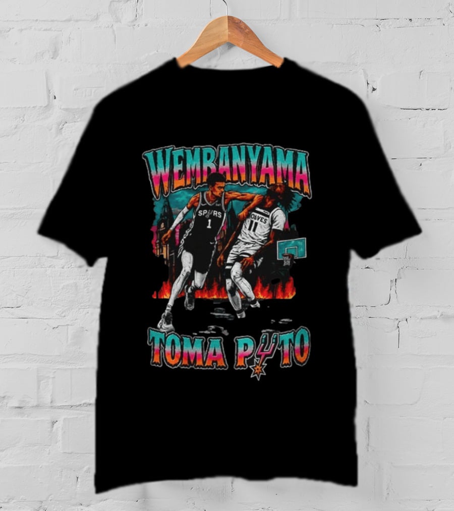 Wembanyama Spurs Basketball Toma P4to NBA 2026 Scene T-Shirt