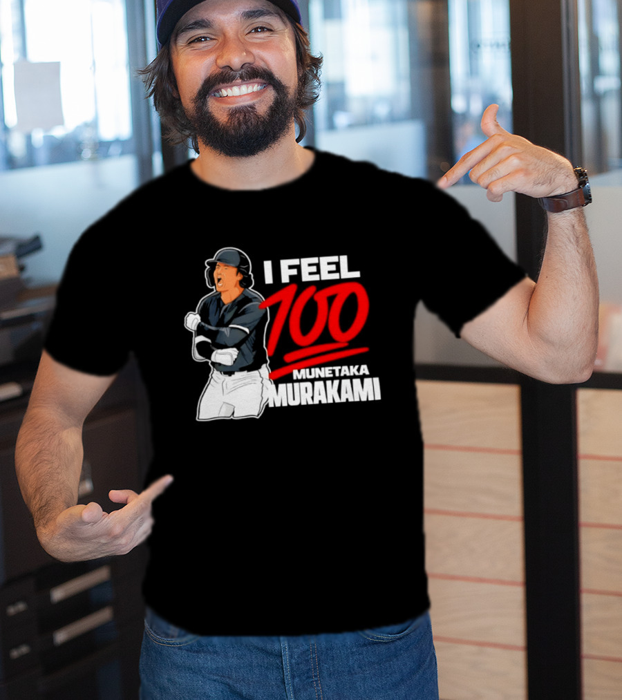 I Feel 100 Munetaka Murakami Baseball MLB Black T-Shirt