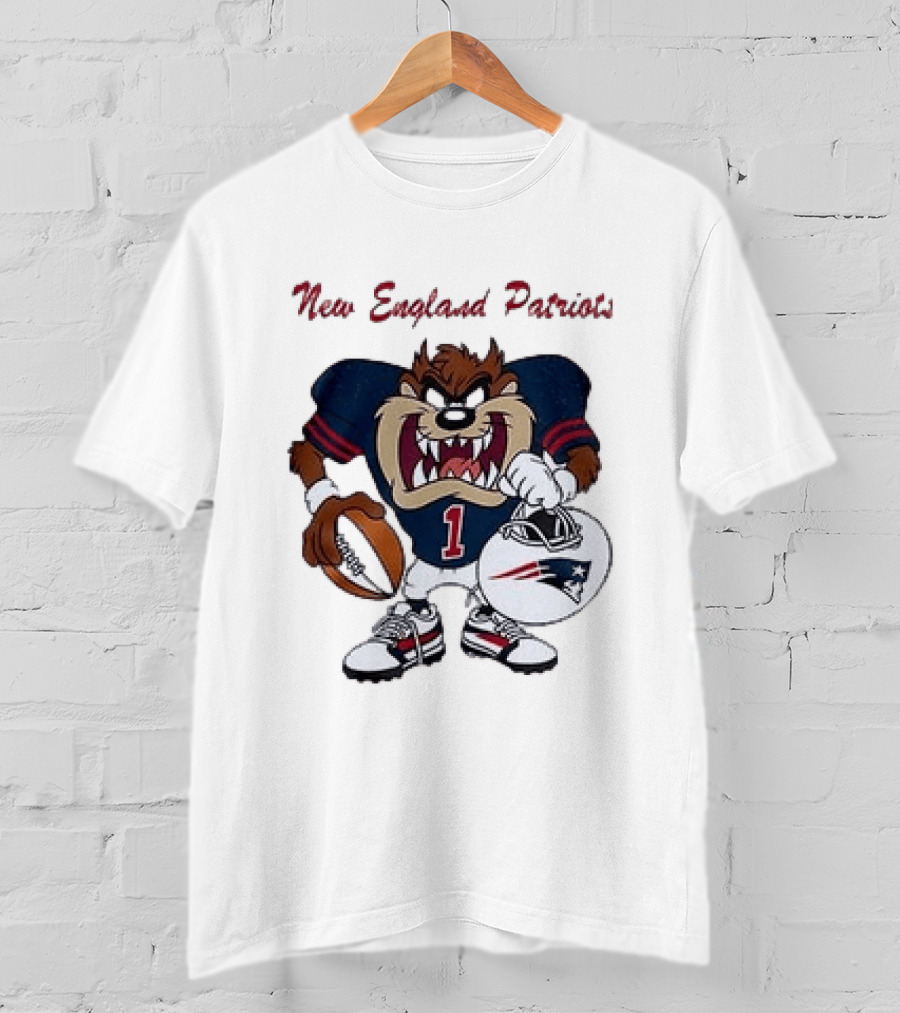 New England Patriots Looney Tunes Taz Number One Football T-Shirt