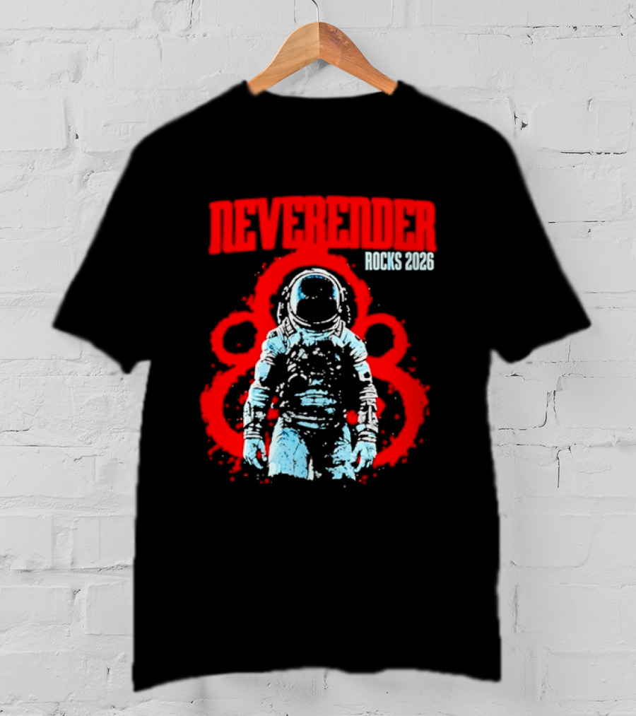 Neverender Rocks 2026 Astronaut Space Music Tour Splash T-Shirt