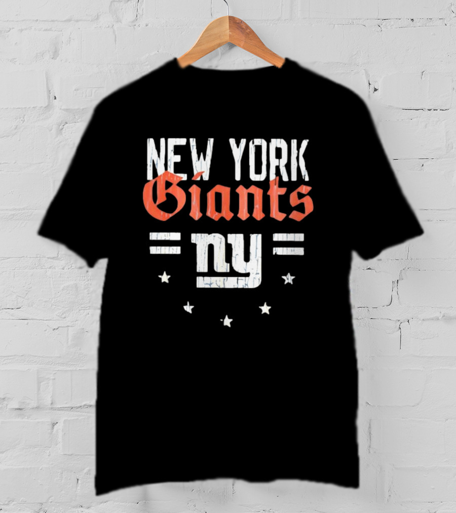 New York Giants NY Americana Patriotic Stars T-Shirt