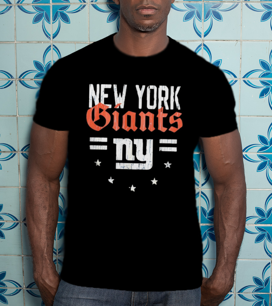 New York Giants NY Americana Patriotic Stars T-Shirt