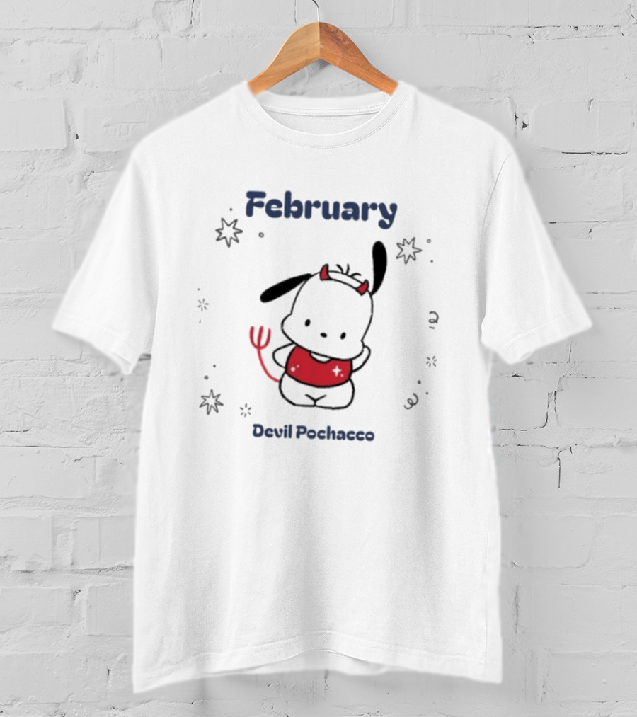 February Devil Pochacco Sanrio Halloween T-Shirt