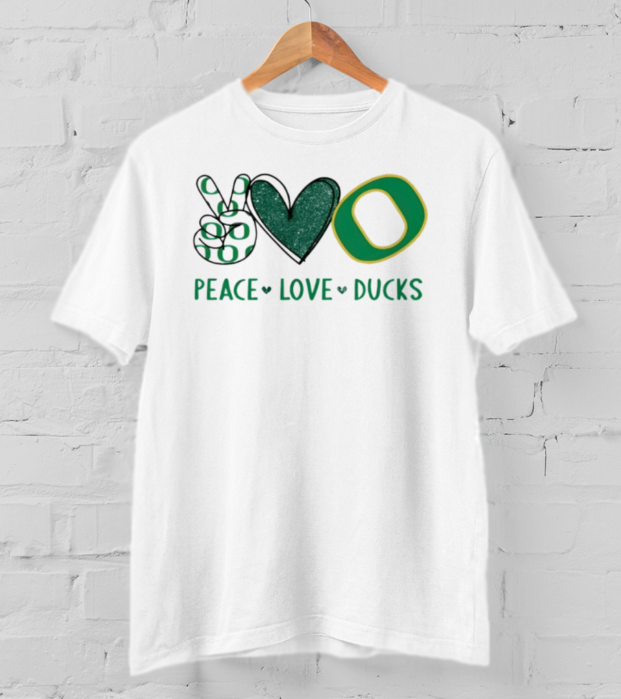 Peace Love Oregon Ducks T-Shirt