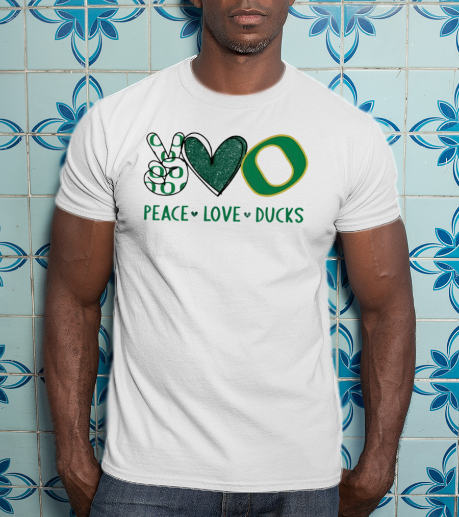 Peace Love Oregon Ducks T-Shirt