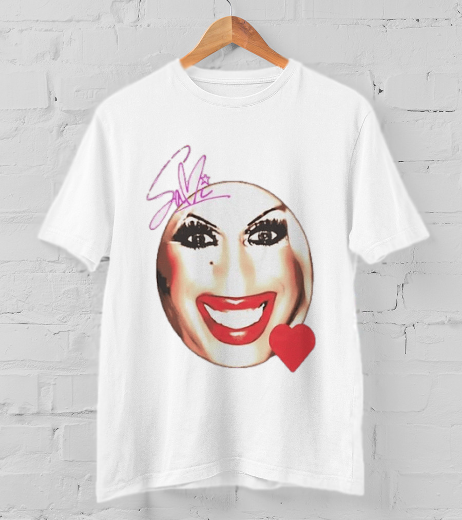 Save Signature Heavy Makeup Smile Red Heart T-Shirt