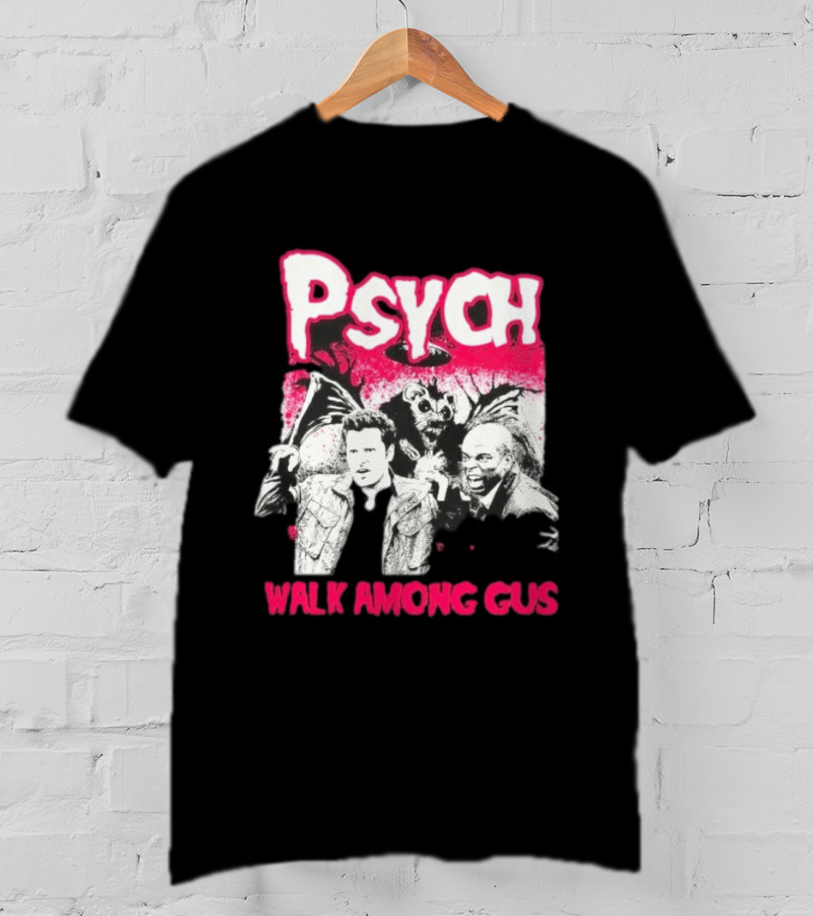 Psych Walk Among Gus Shawn Spencer Burton Guster Comic T-Shirt
