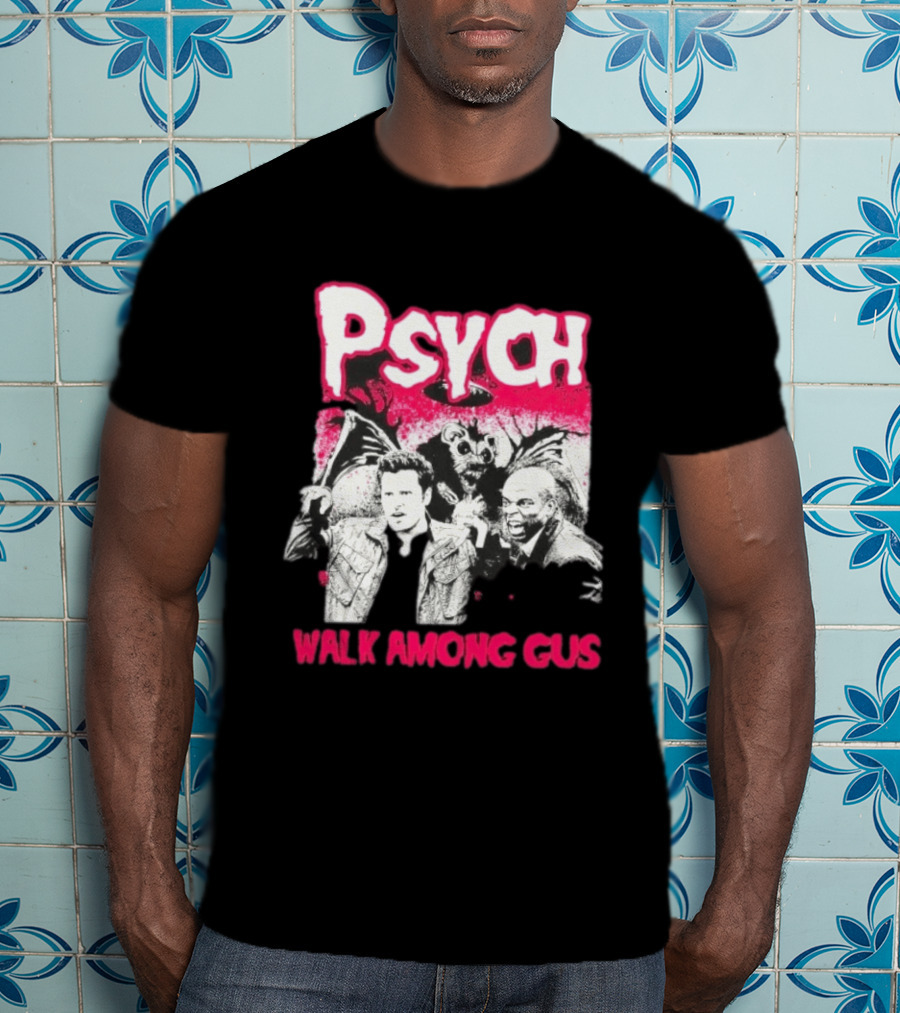 Psych Walk Among Gus Shawn Spencer Burton Guster Comic T-Shirt