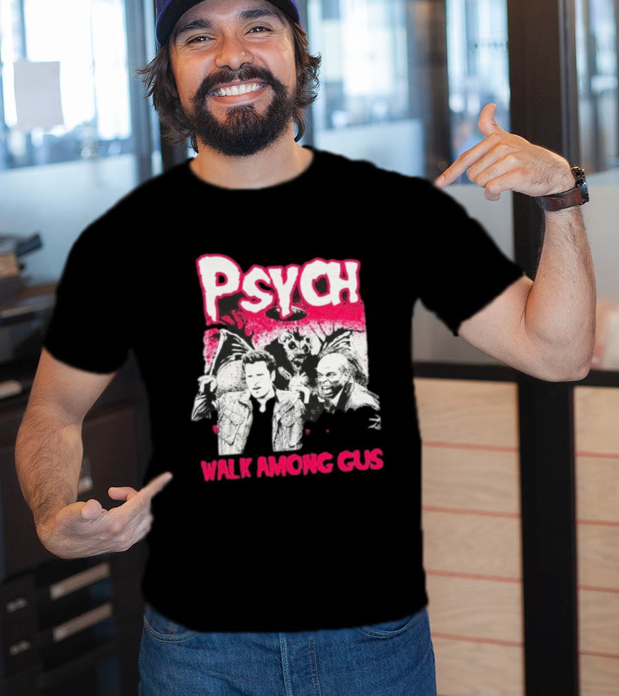 Psych Walk Among Gus Shawn Spencer Burton Guster Comic T-Shirt