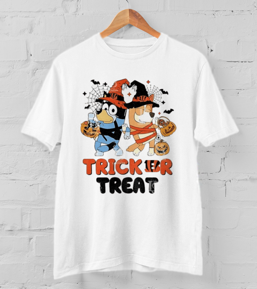Philadelphia Eagles Bluey Trick Or Treat Halloween Character Costumes T-Shirt