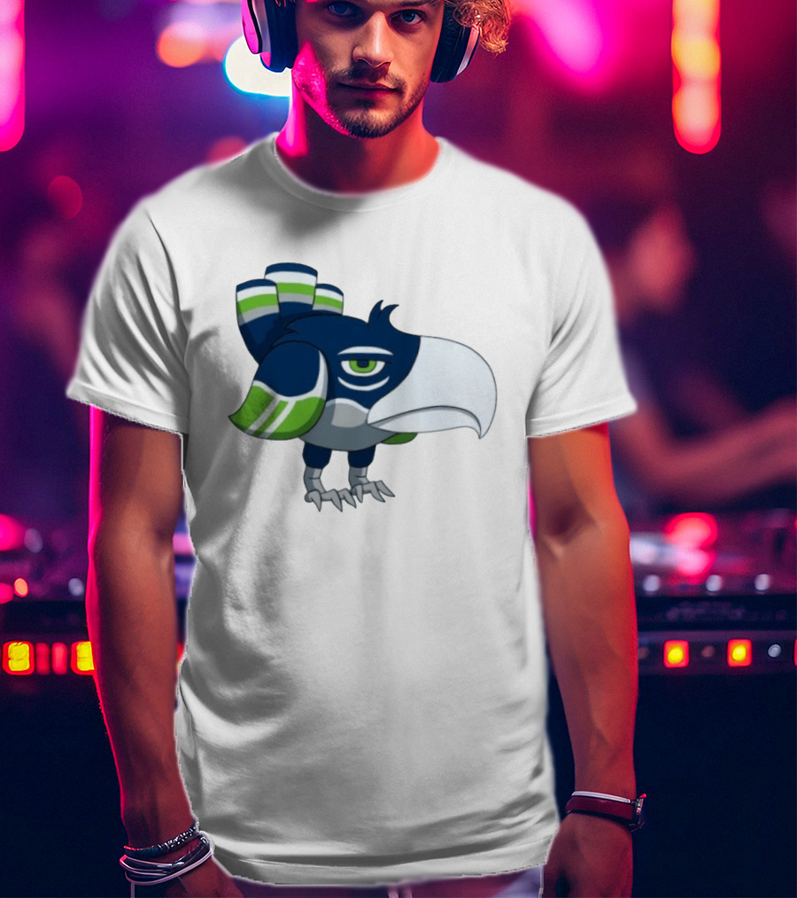 Seattle Seahawks Pokemon Crossover Bird Fan T-Shirt