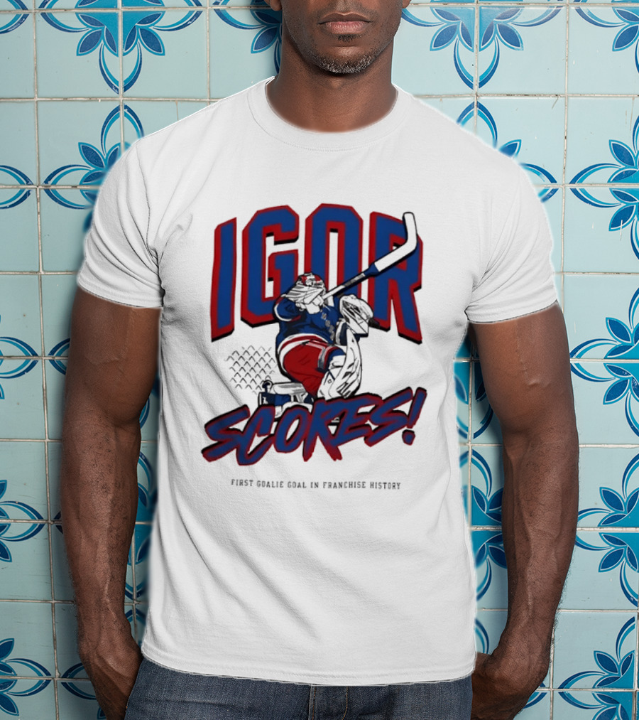 Igor Scores First Goalie Goal In Franchise History T-Shirt